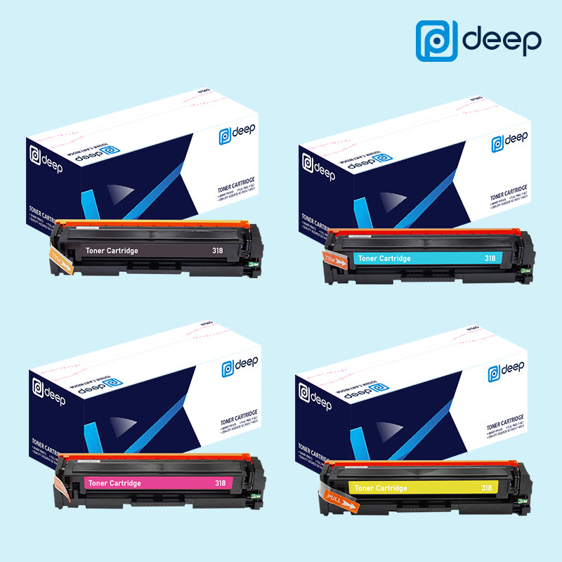 Deep 318 Black Cyan Magenta Yellow Toner Cartridge