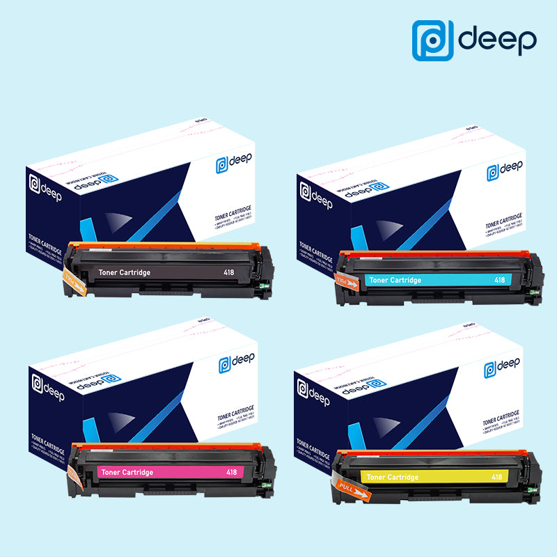 Deep 418 Black Cyan Magenta Yellow Toner Cartridge