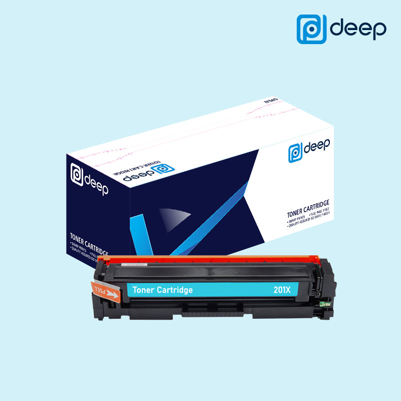 Deep 201X High Yield Black Cyan Magenta Yellow Toner Cartridge