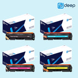 Deep 201X High Yield Black Cyan Magenta Yellow Toner Cartridge