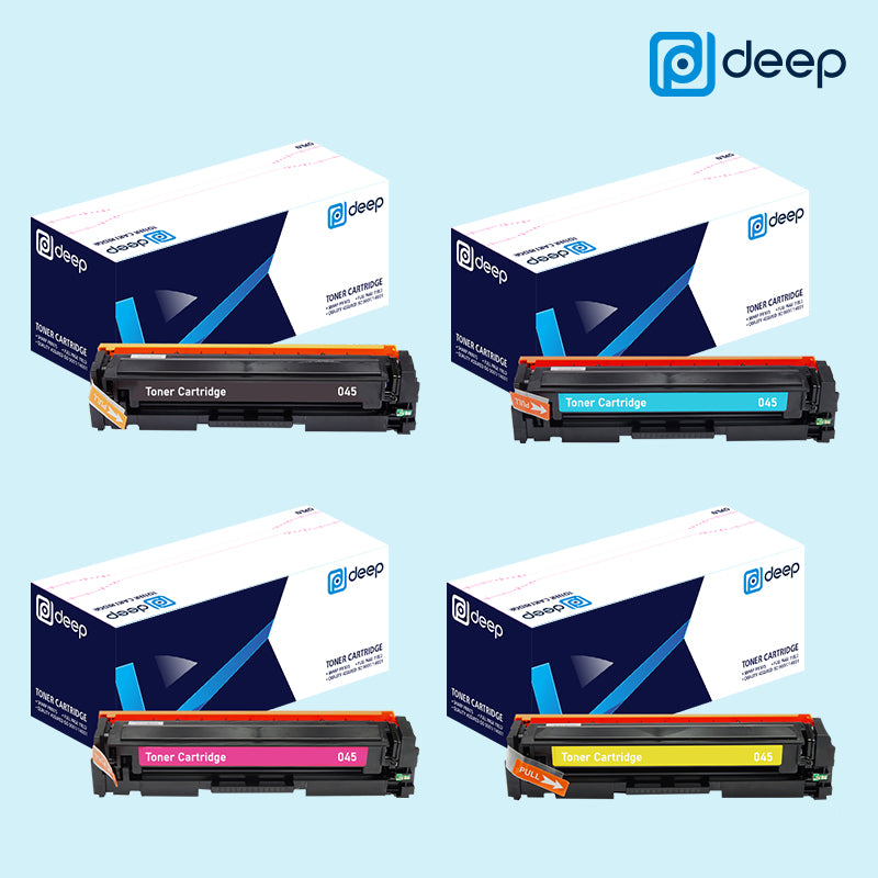 Deep 045 Black Cyan Magenta Yellow High Yield Toner Cartridge