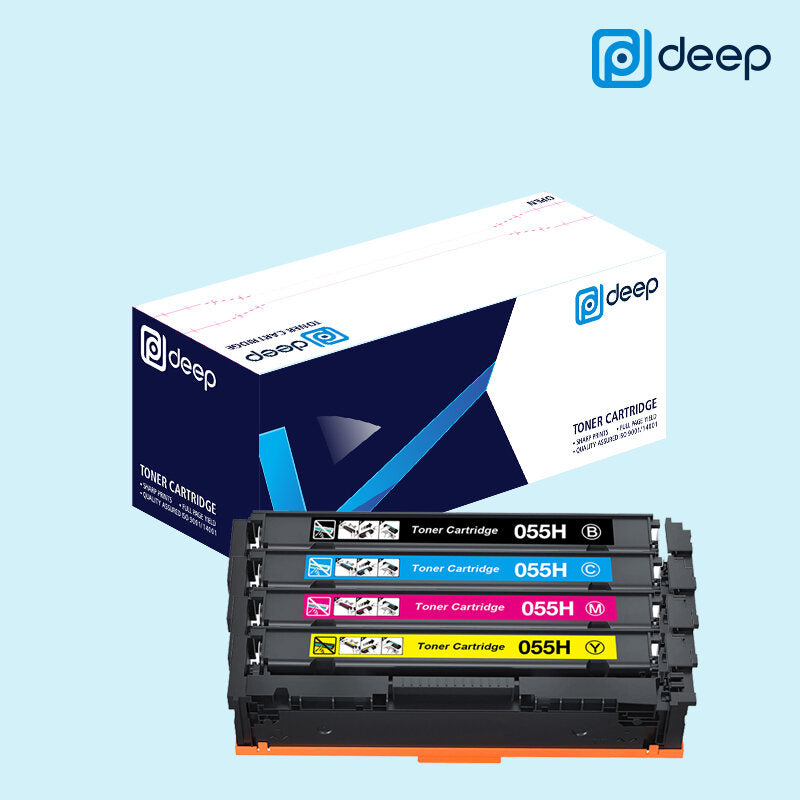 Deep 055H Black Cyan Magenta Yellow High Yield Toner Cartridge