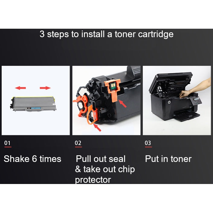 Deep Toner TN-2460 for use in DCP-L2535DW DCP-L2550DW HL-L2375DW MFC-L2715DW MFC-L2750DW TN2460 2460