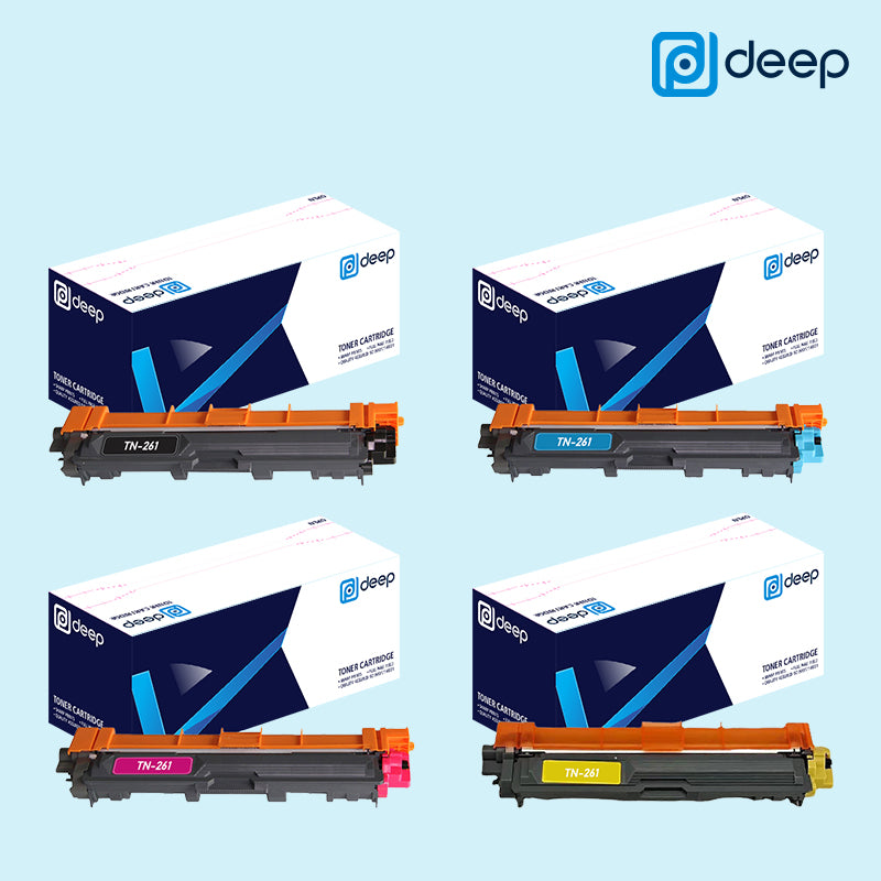 Deep TN-261 Black Cyan Magenta Yellow Toner Cartridge