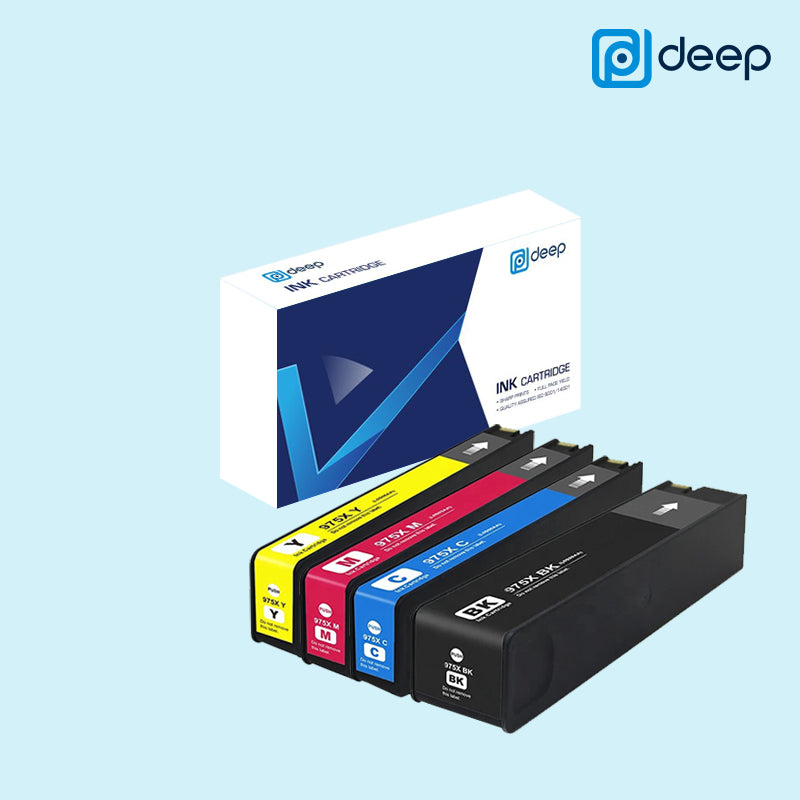 Deep 975X High Yield Black Cyan Magenta Yellow Ink Cartridge